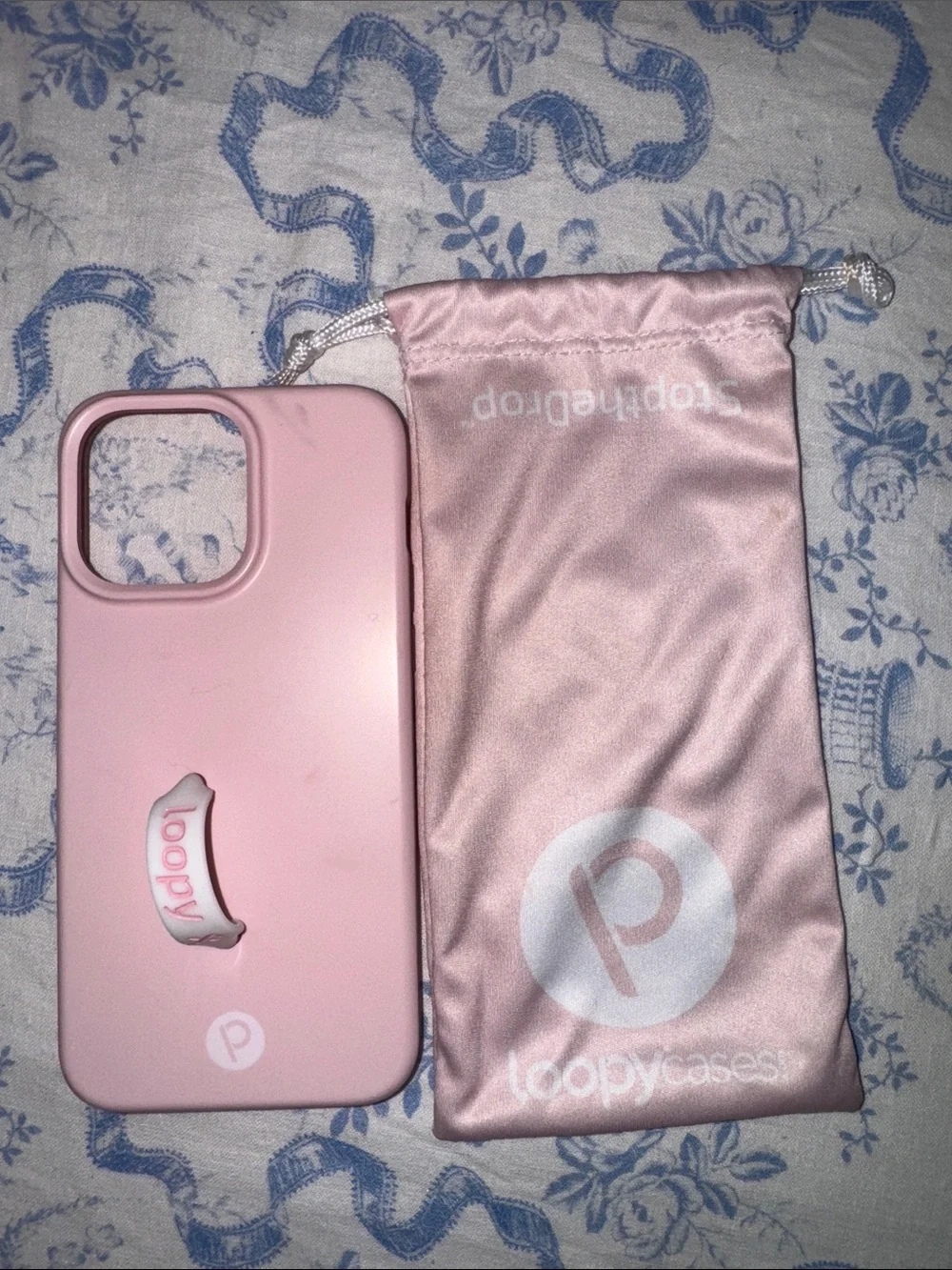 Set of 2 Loopy Pink iPhone 15 pro max Cases with dust bags